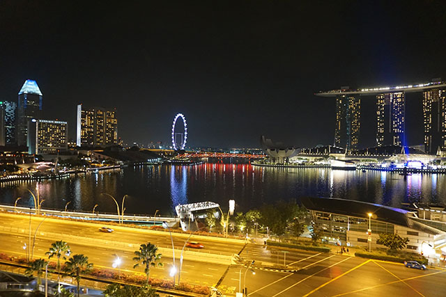 夜のシンガポール、マリーナ地区